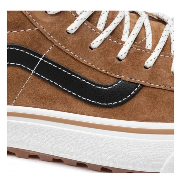 VANS Sk8 Hi MTE-1 Mens US Size 8.5 Plaid Brown Red Black WhiteVN0A5HZYY49 new